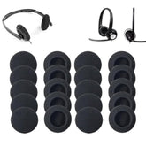 20 Pack Ear Cushions Foam Replacement For Plantronics Headphones Most Standard Size Office Telephone Headsets H251 H251N H261 H261N H351 H351N H361 H361N Headset Disposable Covers, Black