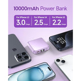 10000Mah Small Power Bank?Fast Charge Mini Portable Charger, Usb C Input/Output With External Battery Pack, Smart Led Display?Suitable For Iphone, Samsung, Ipad And Tablets.