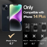 JETech Case for iPhone 14 Plus 6.7-Inch Compatible with MagSafe, Heavy Duty Dual-Layer Rugged Protection, Shockproof Protective Tough Phone Magnetic Cover (Black)