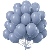 50-Pack Dusty Blue 12" Balloons – Boho Style Decor for Graduation, Wedding, Baby Shower & More