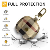 For Airpods 4 Case Cover 2024, Cute Leather Shockproof Protective Cases Compatible With Airpods 4Th Generation Case For Women Men (B)