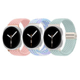 3 Pack Magnetic Braided Band for Galaxy Watch 8 40mm 44mm, Galaxy Watch8 Classic 46mm, One Click No Gap Elastic Stretchy Nylon Fabric Sport