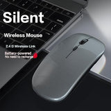 Wireless Mouse, 2.4G Noiseless Mouse With Usb Receiver - Portable Computer Mice For Pc, Tablet, Laptop With Windows System - Grey