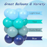 134PCS Ocean Balloon Arch Kit β Blue, Teal & Orange Balloons for Under the Sea Party Decor
