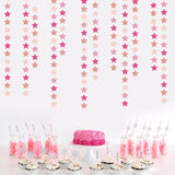 Hot-Pink Rose-Gold Party Decorations Garland - 62Ft Twinkle Little Star Hanging Streamers Banner,Birthday Wedding Bridal Baby Shower Bachelorette Engagement Decor
