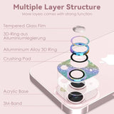 For Iphone 15/ Iphone 15 Plus Camera Lens Protector, Hd Tempered Metal Matte Glass Anti-Scratch, Case Friendly Full Screen Cover Film Accessories, Glitterpink
