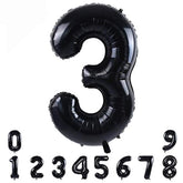 40 Inch Black Large Numbers Balloons 0-9,Number 3 Digital 3 Helium Balloons,Foil Mylar Big Number Balloons For Birthday Party Supplies Decorations
