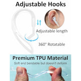 Anti-Slip Set For Airpods 4 Silicone Adjustable Ear Hook Ergonomic Design Wings Wingtip Ear Hooks Tips Strap Sport Earbuds Accessories Eartip Compatible With Airpods 4Th White