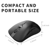Wireless Mouse, 2.4G Ergonomic Optical Mouse, Computer Mouse For Laptop, Pc, Computer, Chromebook, Notebook, 6 Buttons, 3200 Dpi, 3 Adjustment Levels?Black?