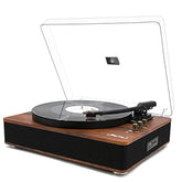 Record Player Turntable With Built-In Speakers And Usb Play&Recording Belt-Driven Vintage Phonograph Record Player 3 Speed For Entertainment And Home Decoration?Mahogany Wood?