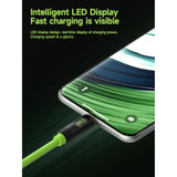 Usb 4 Cable, Led Display Usb C 240W Fast Charging Cable With 8K@60Hz 40Gbps Data Transfer Thunderbolt 4/3 Video Cord For Iphone 16 15 Pro Max, Ipad, Macbook Pro Air (Braided, Green, 3.3Ft)