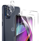 4 Pack Screen Protector For Motorola Moto G 5G 2022-2 Pack Tempered Glass Screen Protector And 2 Pack Camera Lens Protector - Shatter Proof- Hd Clarity