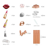 Rose Gold Birthday Decorations - Fringe Curtain, Banner, Balloons And Balloon Letters