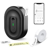 Mini Label Maker Machine With Tape, N12 Portable Bluetooth Label Printer, Thermal Sticker Labeler For Small Business, School, Home, Office(Green)