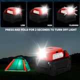 Usb Charger Adapter For Milwaukee M18 Lithium Battery, Led Work Light With Dual Usb Charger And 12V Dc Port,Power Source Supply For 14.4-20V Max Lithium-Ion Battery