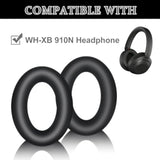 Wh-Xb910N Replacement Ear Pads For Sony Wh-Xb910N Headphones, Zipper Headband Cover For Whxb910N, Earpads With High Density Memory Foam Earmuff Protective Cover, 3 In 1 Ear Cushions(Black)
