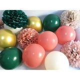 Birthday Decorations For Women Girls With Emerald Green Dusty Rose Pin