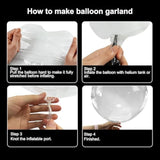 55 Pc Clear Bobo Balloons (6 Sizes 8"-36") Bubble Balloon for Party Decoration