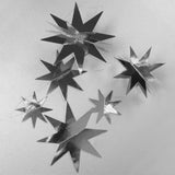 Glitter Black Silver Party Decorations Star Garlands Starry Night Streamers Hanging Stars Birthday Twinkle Little Star Moon Decorations Graduation Halloween Wedding Bridal Ramadan Nye