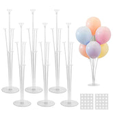 6 Sets Balloon Stand Kit, Balloon Sticks With Base Birthday Graduation Party Decorations Wedding