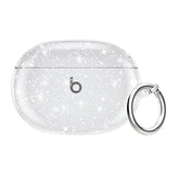 Clear Glitter Case for Beats Studio Buds 2021, Shockproof Soft TPU Case with Keychain, Compatible with Beats Studio Buds Case Cover 2023, Premium De Bayer Material, Ergonomic Design, Fashionable Shining Design, Perfect Protection for Beats Studio Buds