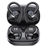 Wireless Earbuds, Bluetooth 5.4 Headphones Sport, Over Ear Buds With Enc Noise Cancelling Mic, 48H, Wireless Earphone With Earhooks, Stereo Deep Bass, Ip7 Waterproof Ear Bud For Workout Running, Black