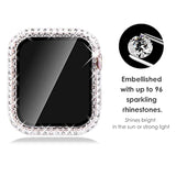 Compatible For Bling Apple Watch Protective Case With Built-In Screen Protector For Apple Watch 40Mm Iwatch Series Se Se2022 6 5 4 (40Mm, Clear)