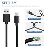 Wall Charger Power Cord Cable For Roku Streaming Stick, Roku Express Plus, Roku Premier/Plus, Roku Voice Remote Pro Micro Usb Adapter Charging Cable Cord