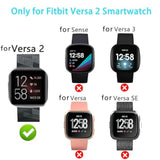 2 Pack Tpu Case For Fitbit Versa 2 Screen Protector, Scratch Resistant Shock Full Around Protective Covers Compatible With Fitbit Versa 2 Smartwatch (Black/Black)