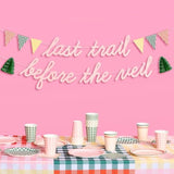 Last Trail Before The Veil, 3D Pop Up Banner - 6 Ft. | Bachelorette Decorations, Bridal Decor, Bach Party Sign, Hiking Photo Booth Backdrop, Wedding Supplies