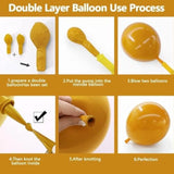 Fall Balloon Arch Kit: Double Stuffed Orange, Brown, Pink, Yellow, Red Balloons