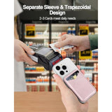 MagSafe Wallet, Ultra-Thin Magnetic Card Holder for iPhone 15/14/13/12, Pink