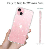iPhone 13 Clear Glitter TPU Case Shockproof Slim Sparkly 6.1 Inch