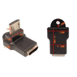 Micro USB 2.0 5Pin Male to Female M to F Extension Connector Adapter Long Plug Connector 90 Degree Right & Left Up Down Angled (UP)