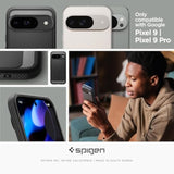 Matte black Pixel 9/9 Pro case with rugged armor and military-grade protection.