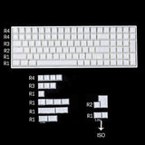 120 Keys Abs Ansi Iso 1.2Mm Blank Milk Fog Oem Profile Shine Through Keycap Fo