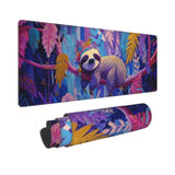 Sloth Large Mouse Pad Extended Desk Mat Non-Slip Rubber Base Gaming Keyboard Mat With Stitched Edges Waterproof For Office Home