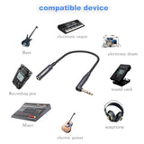 Huaelu 2Pack 1Ft Right Angle 6.35Mm Trs Stereo Male To Female Audio Cable,6.35Mm 1/4" Inch Stereo Plug Male To 1/4 Female Stereo Headphone Guitar Extension Cable Cord For Amplifiers,Headphone