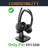 Replacement Earpads For Soothielec Kh156M, Ear Pads Cushions With Soft Protein Leather And High-Density Foam - Black