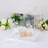 Acrylic Card Box With Lock Gift, Money Holder For Wedding Reception, Anniversary, Birthday & Graduation Decorations (Clear)
