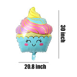 Ice Cream Balloons Sweet Candy Ice Cream Shaped Aluminum Foil Mylar Balloons For Summer Beach Birthday Baby Shower Party Decorations 6Pcs