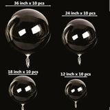 40 Clear Bobo Balloons in 4 Sizes for Party & Event Décor