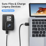 Cable Matters Mini USB to USB C Cable - 3.3ft, 480Mbps Data, 15W Charging, USBC to MiniUSB Cable for Game Controller, Camera, GPS, Dash Cam, Black