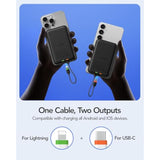 10000Mah Wired Portable Charger, 20W Fast Charging Slim Power Bank With Removable Cable For Iphone & Android, Hand-Free Battery Pack With Digital Display For Short Travel (No-Wireless)