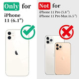 Compatible With Waterproof Iphone 11 Case, Built-In Screen Protector, Full-Body Rugged Bumper Sealed Case Cover, Shockproof Dustproof Waterproof Case For Iphone 11 6.1 Inch (Black)