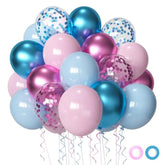 Pink And Blue Party Balloons,Pink Blue Latex Balloons 50 Pcs 12 Inch Blue And Pink Gender Reveal Party Balloons For Gender Reveal Wedding Engagement Birthday Parties Baby Shower Decoration
