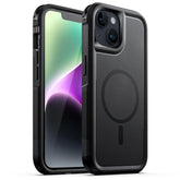 JETech Case for iPhone 14 Plus 6.7-Inch Compatible with MagSafe, Heavy Duty Dual-Layer Rugged Protection, Shockproof Protective Tough Phone Magnetic Cover (Black)