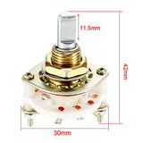 8Pin 2P3T 2Pole 3Position Selectable Single Deck Band Selector Rotary Switch