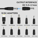 USB C to DC Power Cable 60W PD Fast Charging, 90 Degree Angled Type-C Connector, Adjustable 5V/9V/12V/15V/20V Output, Universal DC Adapter Cable with