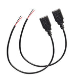 Usb 2.0 Female Pigtail Cable Extension Power Cable 22Awg 5V 3A Usb A Socket To
